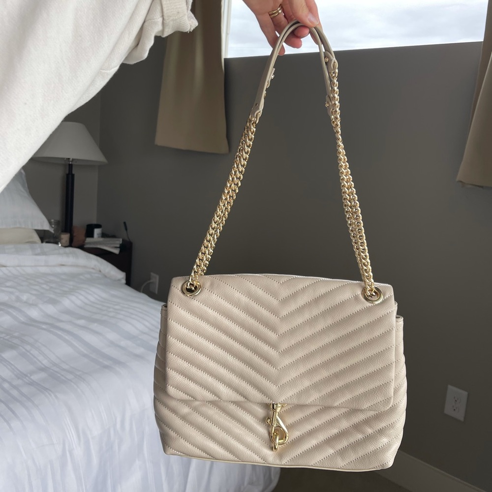Rebecca minkoff edie flap bag tahini NWT